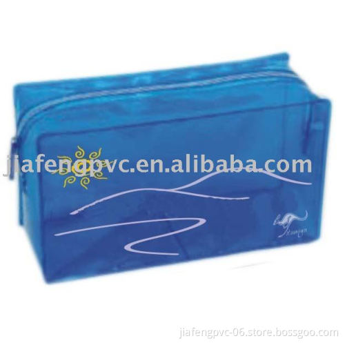 clear colored PVC zipper bag with your logo